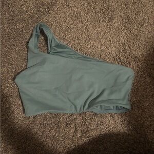 One-Shoulder Green Top